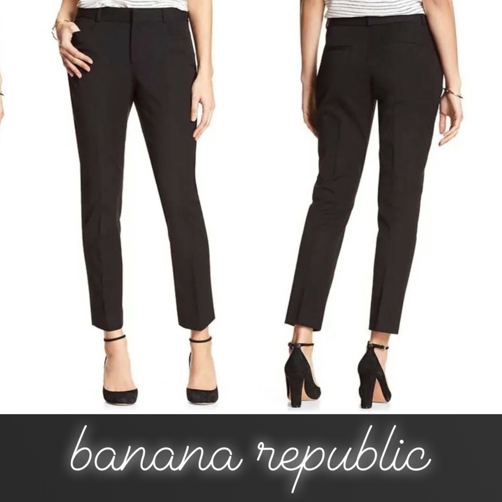 Banana Republic Sloan Straight Leg Pants in Black • 4